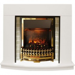Каминокомплект Montana - Белый с очагом Atherton