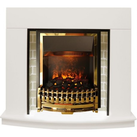 Каминокомплект Montana - Белый с очагом Atherton