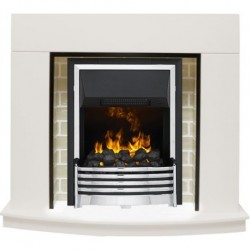 Каминокомплект Montana - Белый с очагом Flagstaff