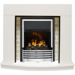 Каминокомплект Montana - Белый с очагом Flagstaff