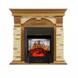Каминокомплект Dublin -  Дуб / Сланец с очагом Majestic FX M Black
