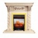 Каминокомплект Luxemburg (каменный) - Сланец/Cлоновая кость с патиной с очагом Fobos FX M Brass